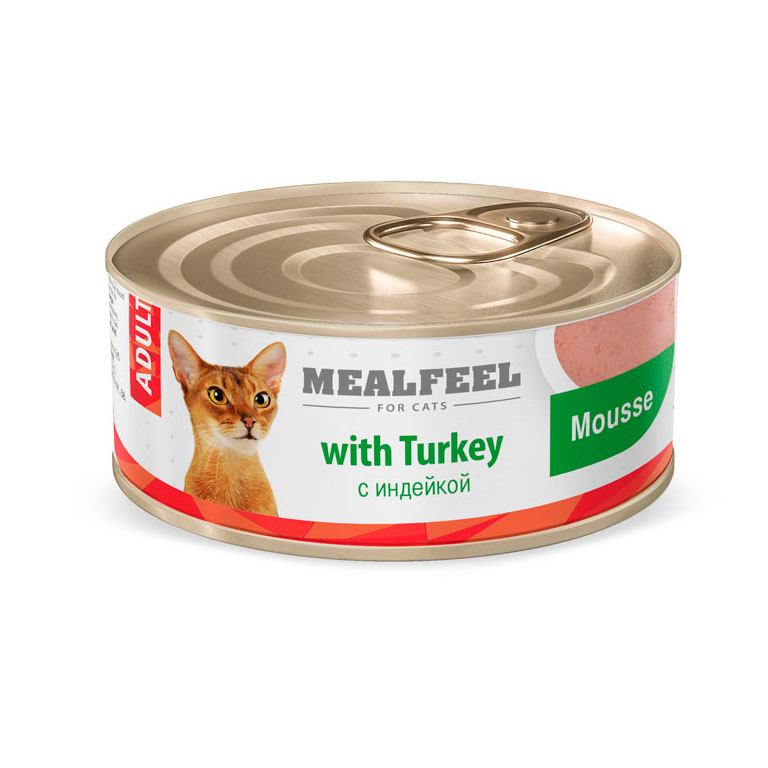 MEALFEEL полнорационный консервированный корм для взрослых кошек