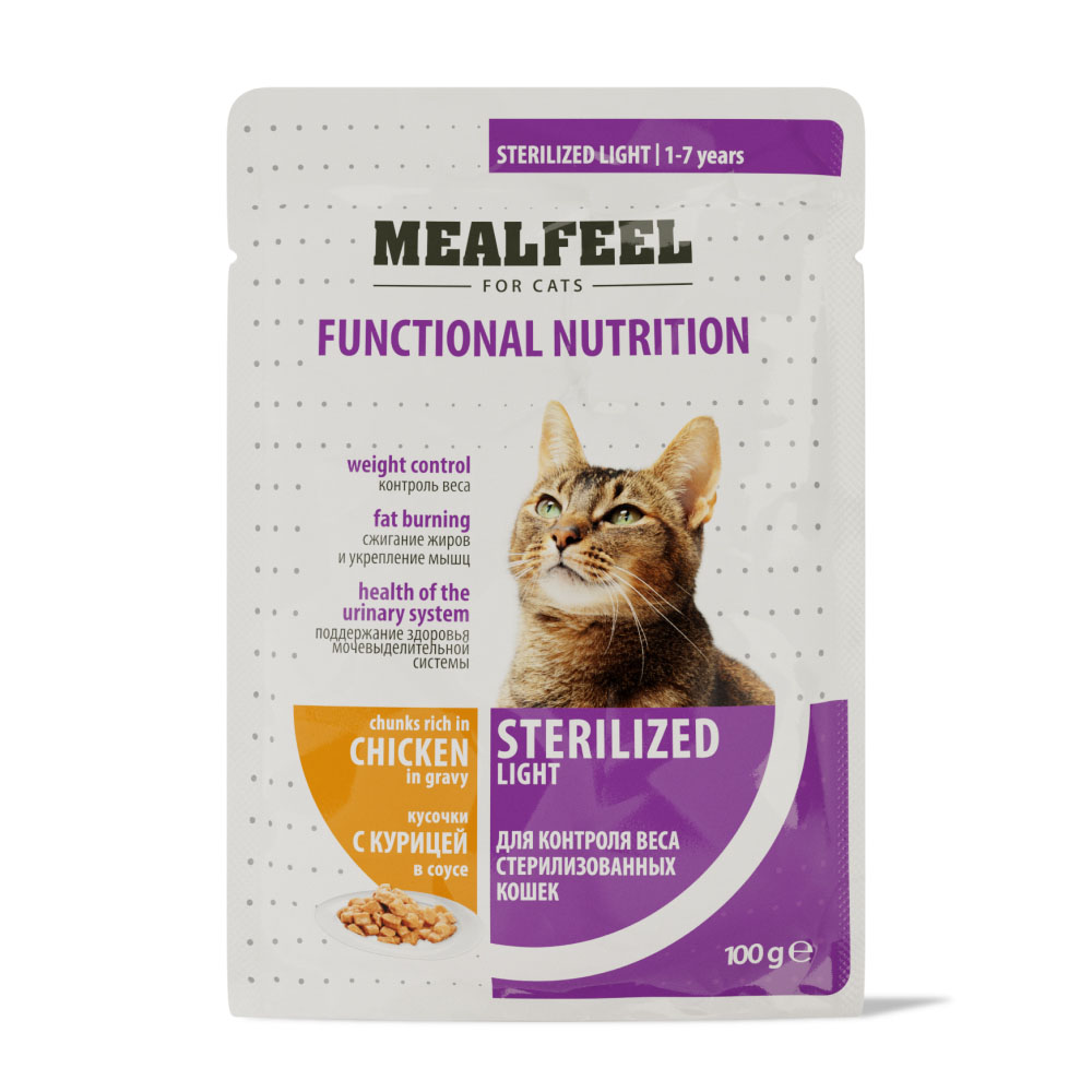 MEALFEEL влажный корм для стерилизованных кошек и кастрированных котов
