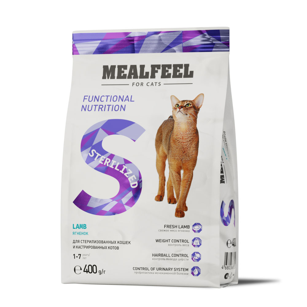 MEALFEEL сухой корм для стерилизованных кошек и кастрированных котов